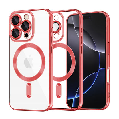 MagSafe-Hülle für Apple iPhone 16 Pro Max, Techsuit, Luxury Crystal, Rot