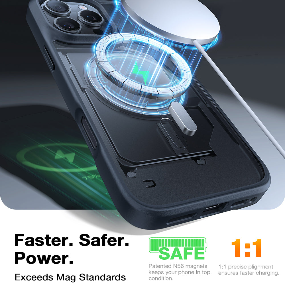 MagSafe Case for Apple iPhone 16 Pro Max, Torras, Guardian, Black