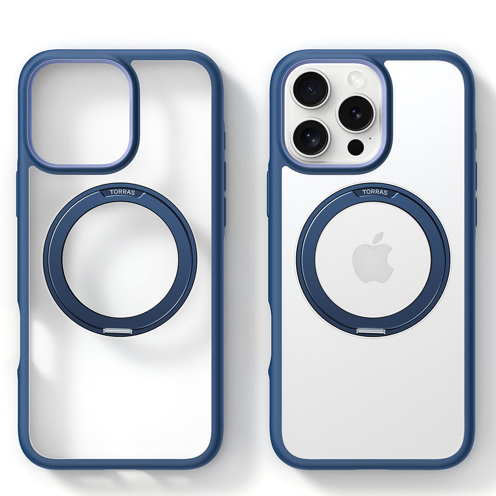 MagSafe Hülle für Apple iPhone 16 Pro Max, Torras, Ostand R Fusion, Marineblau