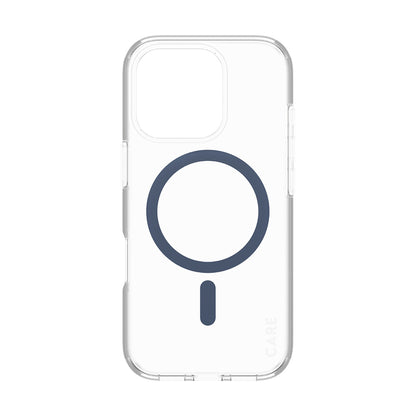 MagSafe Hülle für Apple iPhone 16 Pro, PanzerGlass, Care Urban Combat, Transparent Blau