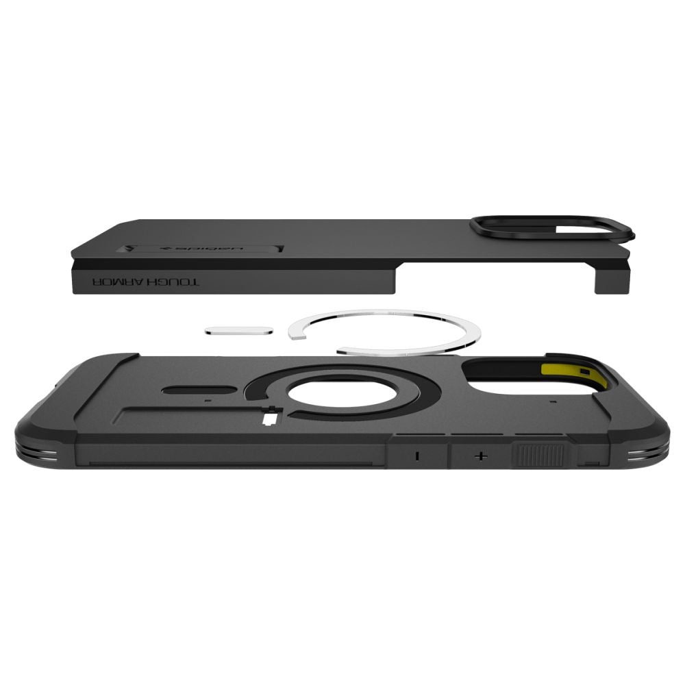 MagSafe-Hülle für Apple iPhone 16 Pro, Spigen, Tough Armor, Schwarz ACS08146