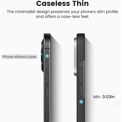 MagSafe-Hülle für Apple iPhone 16 Pro, Techsuit, Aramidfaser, Schwarz