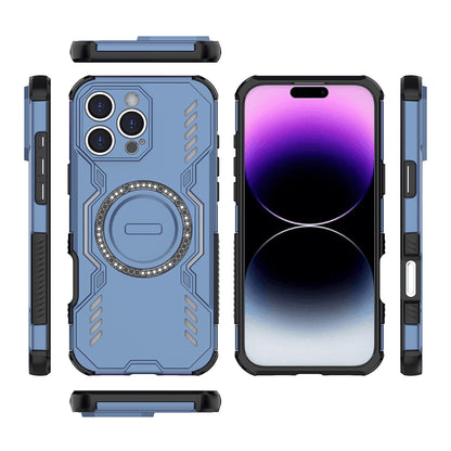 MagSafe-Hülle für Apple iPhone 16 Pro, Techsuit, ArmorMag, Blau