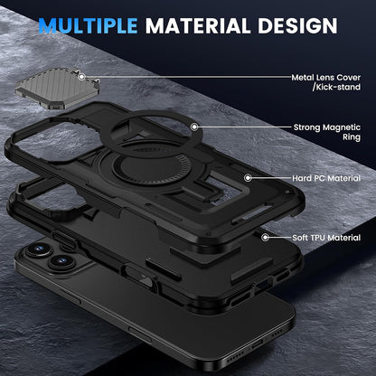 MagSafe-Hülle für Apple iPhone 16 Pro, Techsuit, CamVault, Schwarz