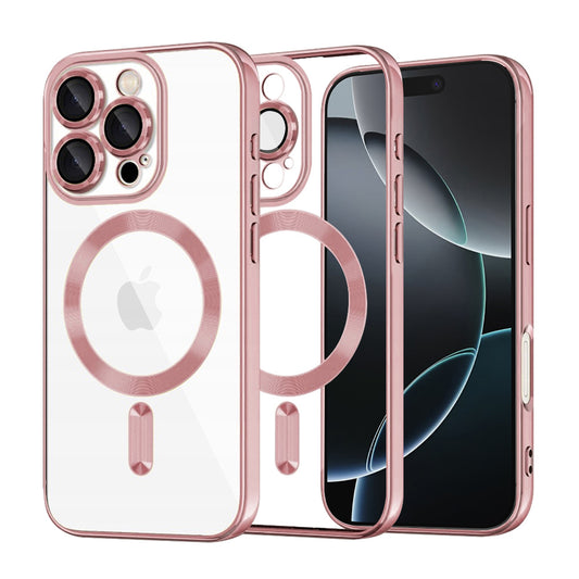 MagSafe Case for Apple iPhone 16 Pro, Techsuit, Luxury Crystal, Pink