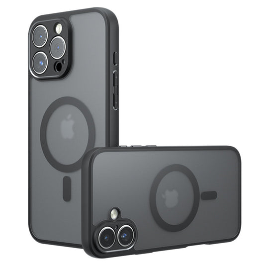 MagSafe-Hülle für Apple iPhone 16 Pro, Techsuit, PureFrost, Schwarz