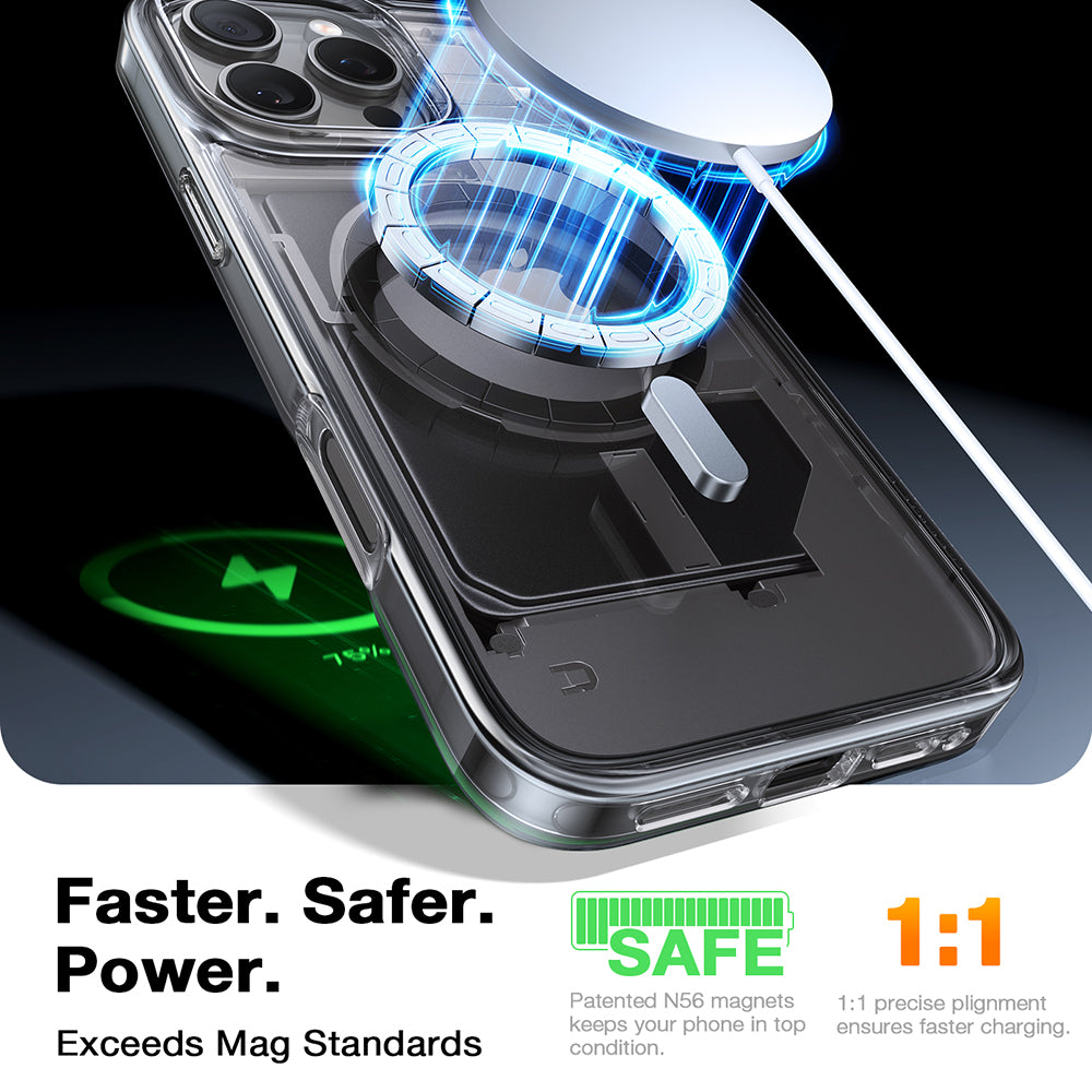MagSafe Hülle für Apple iPhone 16 Pro, Torras, Diamond, Transparent