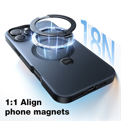 MagSafe Hülle für Apple iPhone 16 Pro, Torras, Ostand Spin, Transparent