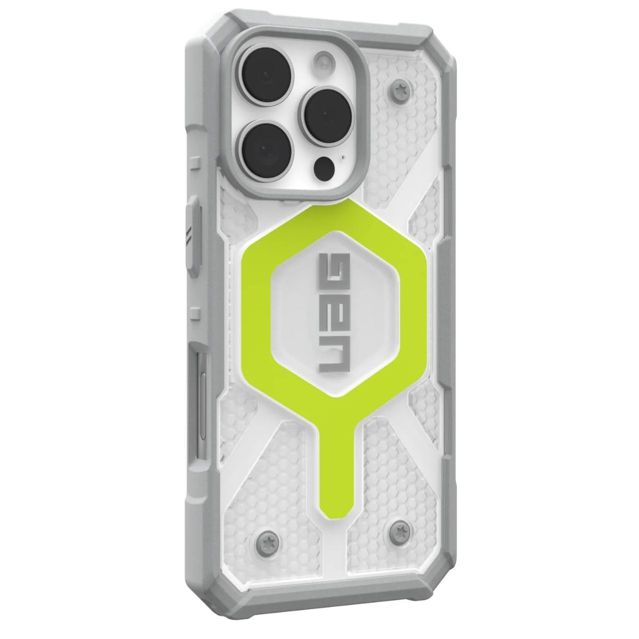 MagSafe-Hülle für Apple iPhone 16 Pro, Urban Armor Gear, Pathfinder Clear, Grün