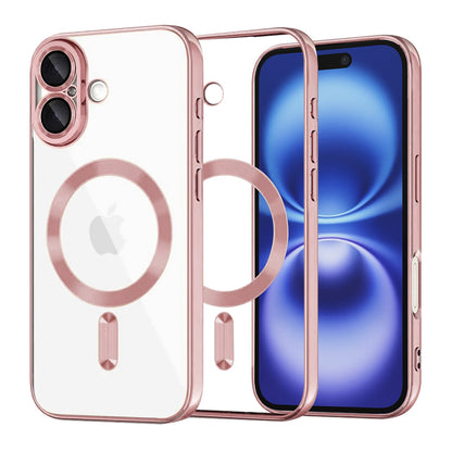MagSafe-Hülle für Apple iPhone 16, Techsuit, Luxury Crystal, Rosa