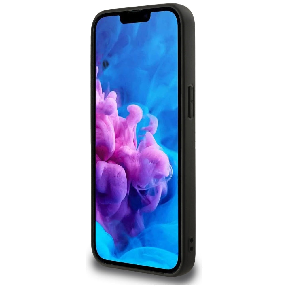 MagSafe Hülle für Apple iPhone 16e, Guess, 4G Flowers Print, Schwarz