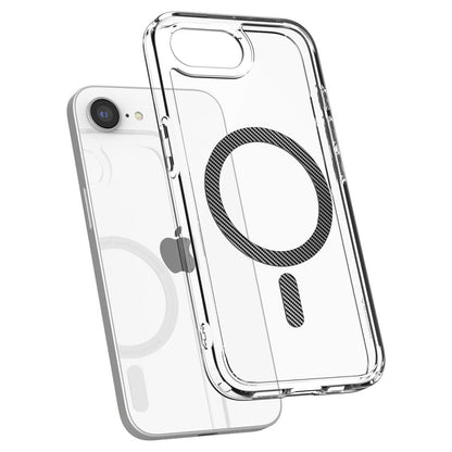 MagSafe-Hülle für Apple iPhone 17e / 16e, Spigen, Ultra Hybrid Carbon, Transparent