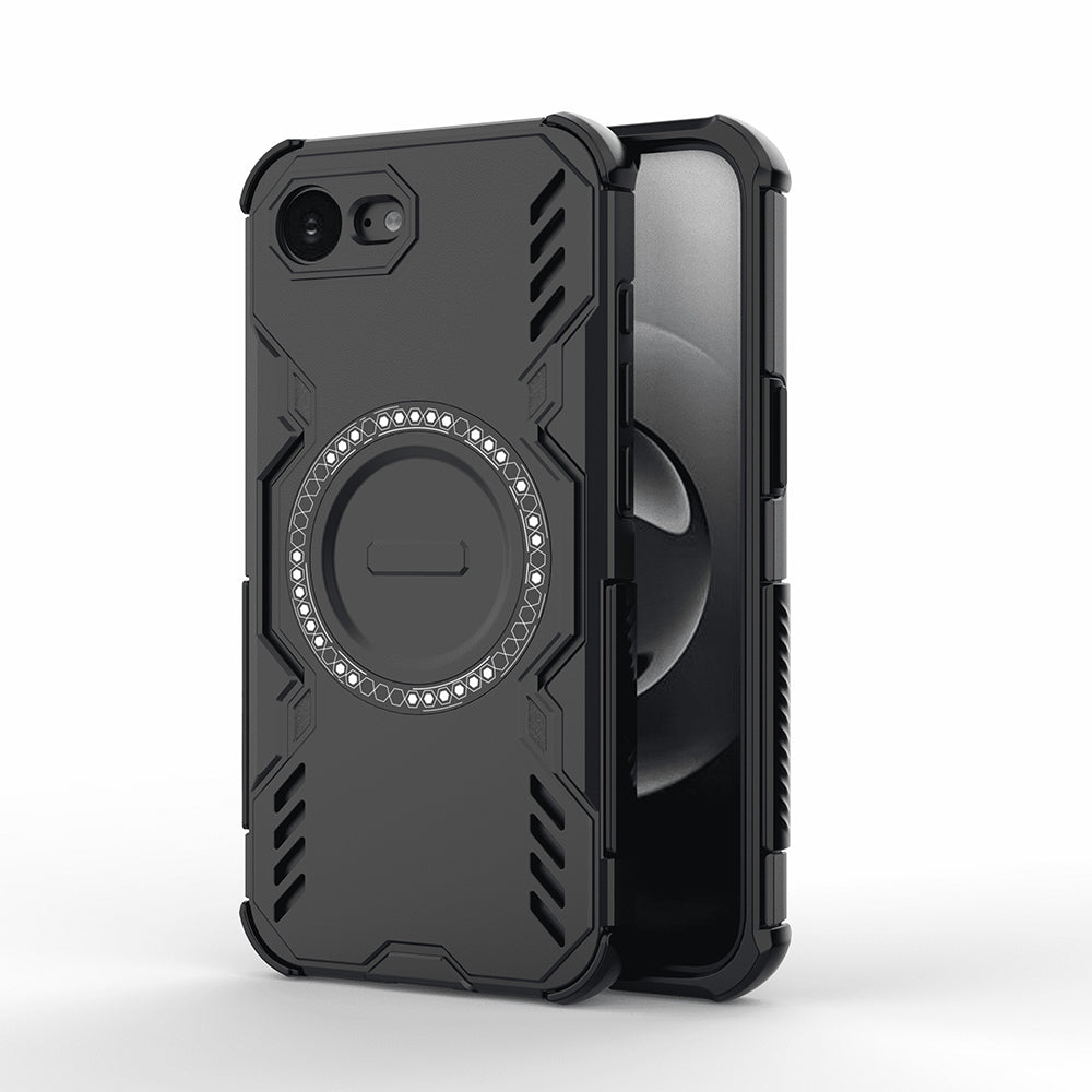 MagSafe Case for Apple iPhone 17e / 16e, Techsuit, ArmorMag, Black