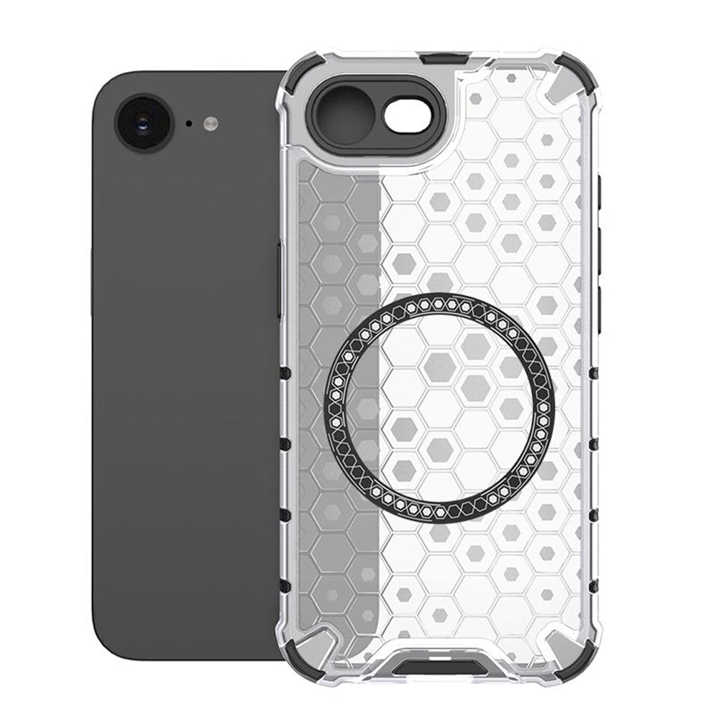 MagSafe-Hülle für Apple iPhone 17e / 16e, Techsuit, HoneyComb Shield, Weiß