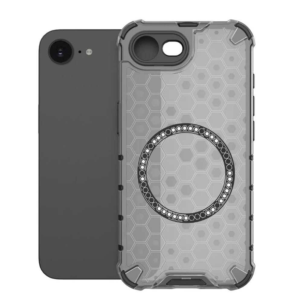 MagSafe-Hülle für Apple iPhone 17e / 16e, Techsuit, HoneyComb Shield, Schwarz