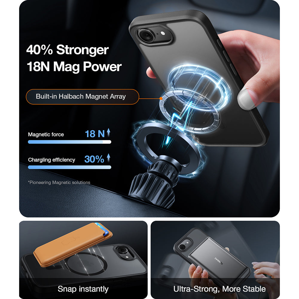 MagSafe Hülle für Apple iPhone 17e / 16e, Torras, Guardian, Schwarz