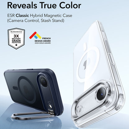 MagSafe Hülle für Apple iPhone 17 Air, ESR, Classic Hybrid Kickstand, Satin Blau