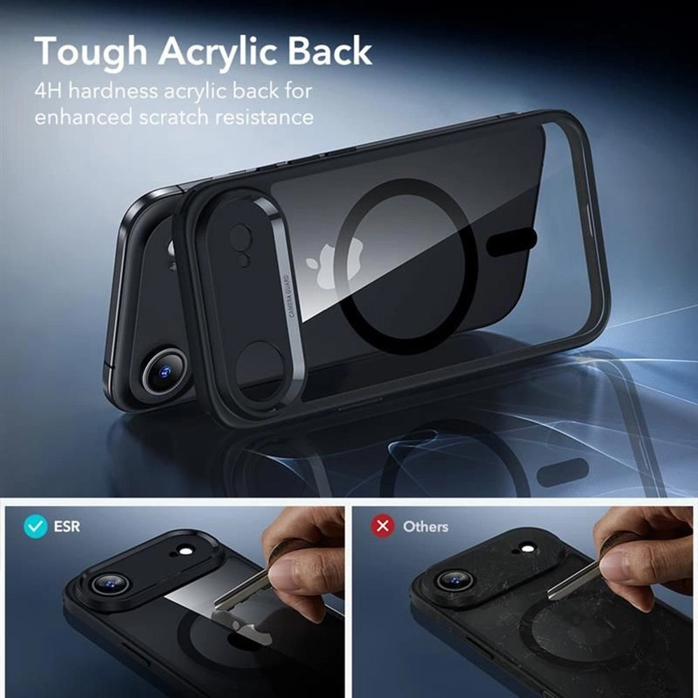 MagSafe Hülle für Apple iPhone 17 Air, ESR, Classic Hybrid mit Displayschutz, Schwarz Transparent