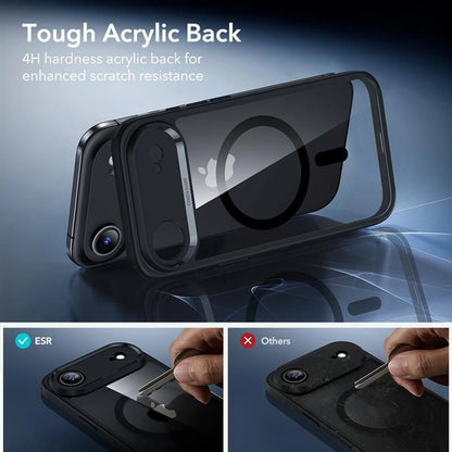 MagSafe Hülle für Apple iPhone 17 Air, ESR, Classic Hybrid mit Displayschutz, Schwarz Transparent