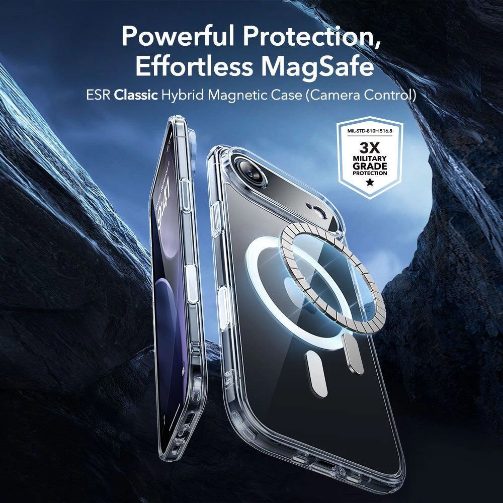 MagSafe Hülle für Apple iPhone 17 Air, ESR, Classic Hybrid mit Displayschutz, Transparent