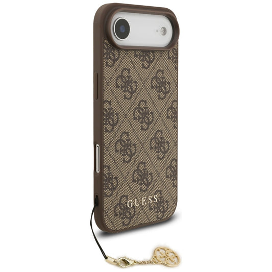 MagSafe Hülle für Apple iPhone 17 Air, Guess, 4G Charm Cradle, Braun