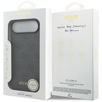 MagSafe Hülle für Apple iPhone 17 Air, Guess, 4G Charm Cradle, Schwarz