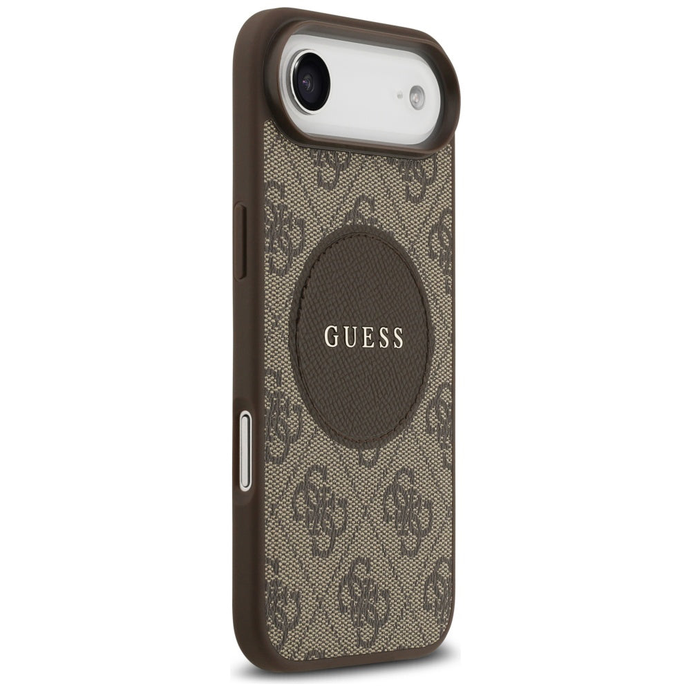 MagSafe Hülle für Apple iPhone 17 Air, Guess, 4G Circle Classic Logo, Braun
