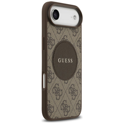 MagSafe Hülle für Apple iPhone 17 Air, Guess, 4G Circle Classic Logo, Braun