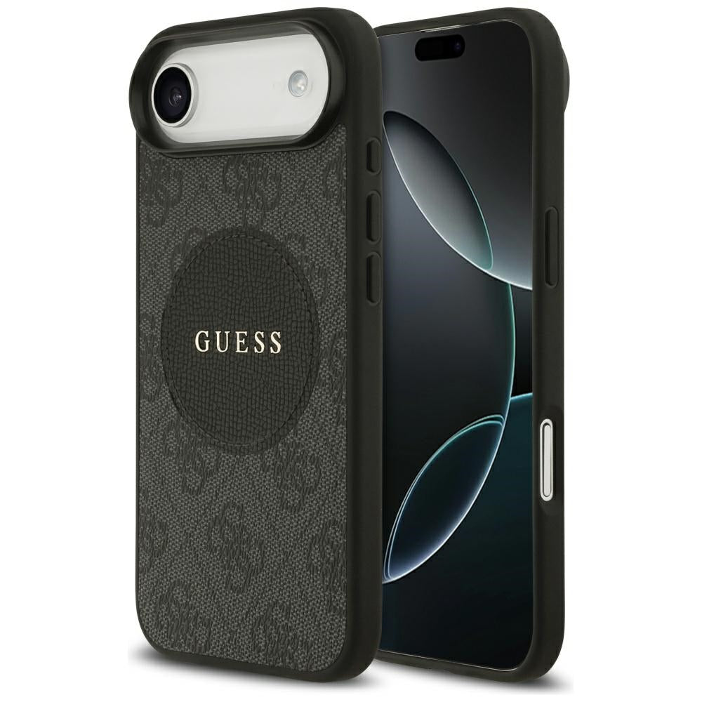 MagSafe Hülle für Apple iPhone 17 Air, Guess, 4G Circle Classic Logo, Schwarz