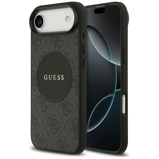 MagSafe Hülle für Apple iPhone 17 Air, Guess, 4G Circle Classic Logo, Schwarz