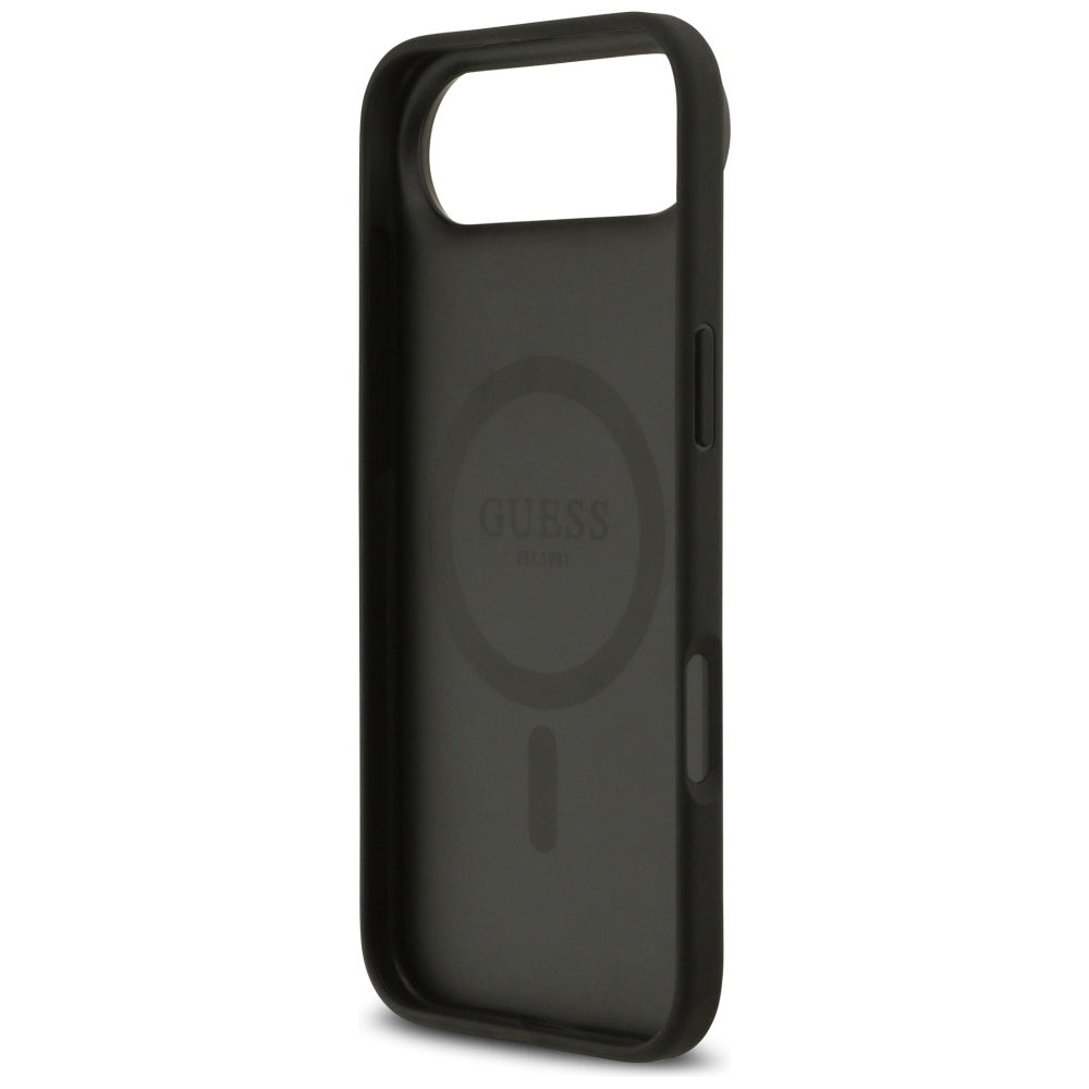 MagSafe Hülle für Apple iPhone 17 Air, Guess, 4G Circle Classic Logo, Schwarz