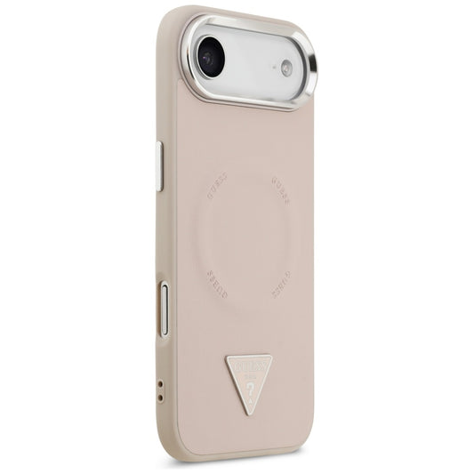MagSafe Hülle für Apple iPhone 17 Air, Guess, Triangle Logo, Rosa Silber