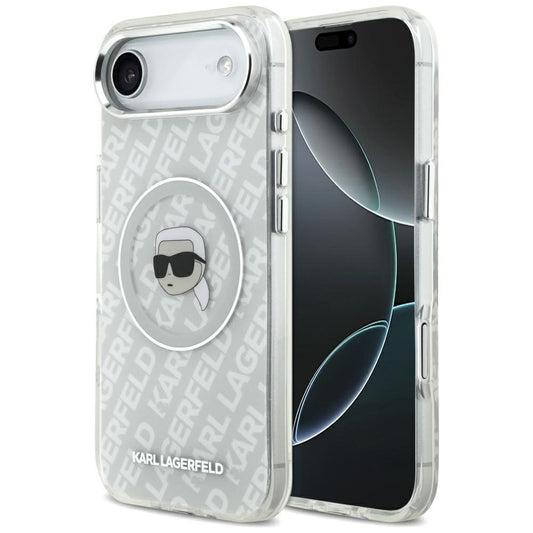 MagSafe Hülle für Apple iPhone 17 Air, Karl Lagerfeld, IML Karl`s Head, Grau