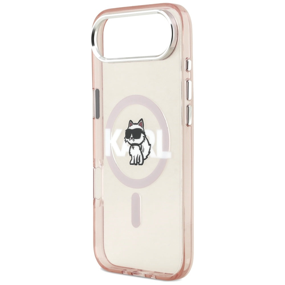 MagSafe Hülle für Apple iPhone 17 Air, Karl Lagerfeld, IML Sketch Logo Choupette, Rosa
