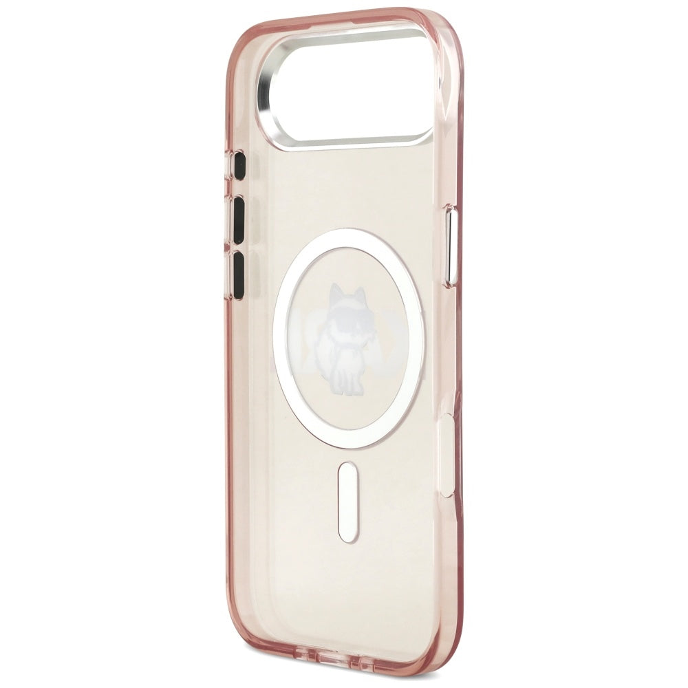 MagSafe Hülle für Apple iPhone 17 Air, Karl Lagerfeld, IML Sketch Logo Choupette, Rosa