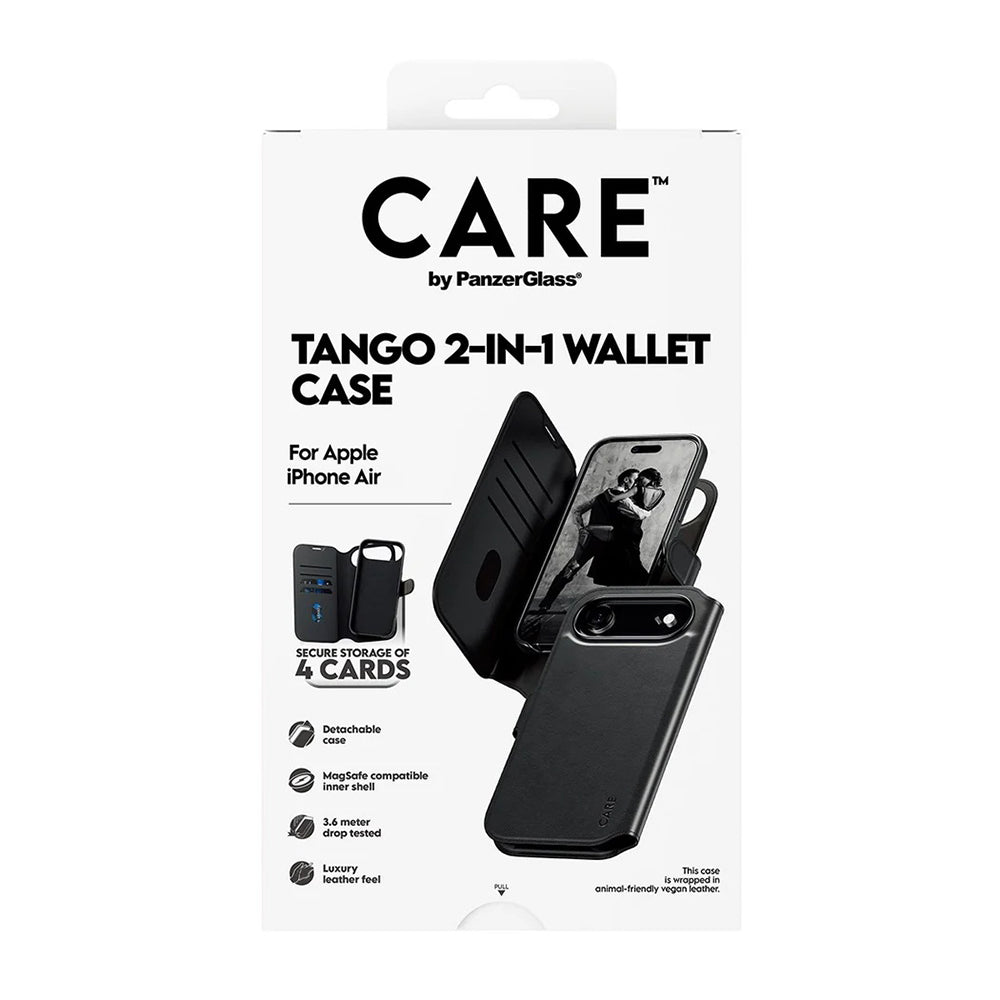 MagSafe Hülle für Apple iPhone 17 Air, PanzerGlass, Care Feature Tango Two-in-One, Schwarz