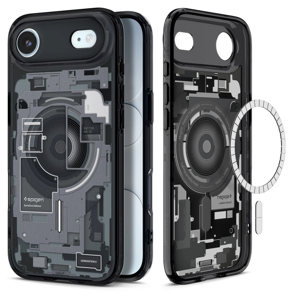 MagSafe Hülle für Apple iPhone 17 Air, Spigen, Ultra Hybrid Zero One, Schwarz