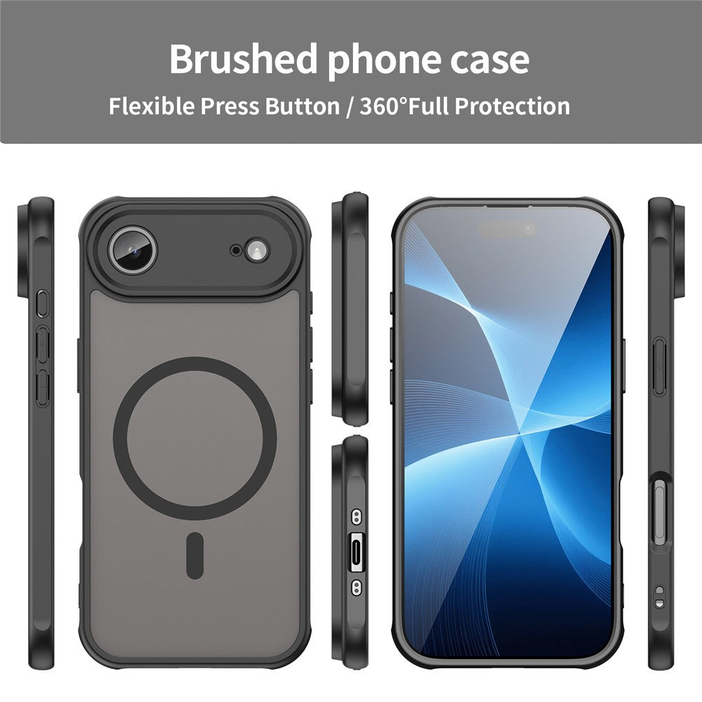 MagSafe Hülle für Apple iPhone 17 Air, Techsuit, HaloFrost II, Schwarz