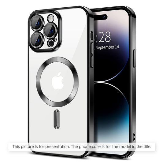 MagSafe Hülle für Apple iPhone 17 Air, Techsuit, Luxury Crystal, Schwarz