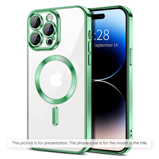 MagSafe Hülle für Apple iPhone 17 Air, Techsuit, Luxury Crystal, Hellgrün