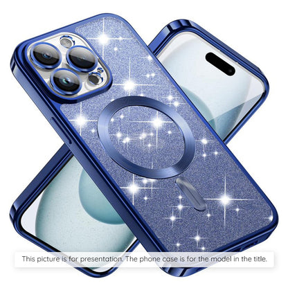 MagSafe Hülle für Apple iPhone 17 Air, Techsuit, Luxury Glitter, Blau