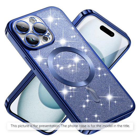 MagSafe Hülle für Apple iPhone 17 Air, Techsuit, Luxury Glitter, Blau