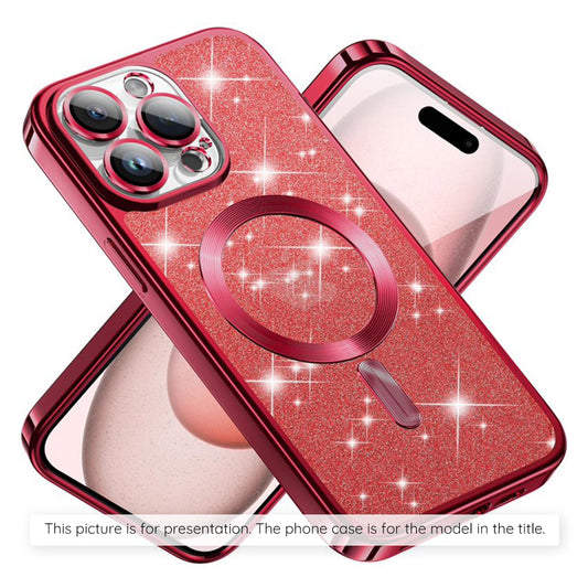 MagSafe Hülle für Apple iPhone 17 Air, Techsuit, Luxury Glitter, Rosa