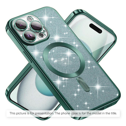 MagSafe Hülle für Apple iPhone 17 Air, Techsuit, Luxury Glitter, Hellgrün