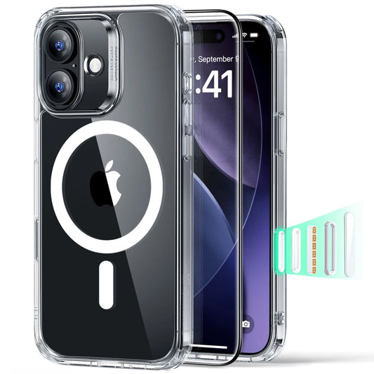 MagSafe Case for Apple iPhone 17, ESR, Classic Hybrid with Screen Protector, Transparent