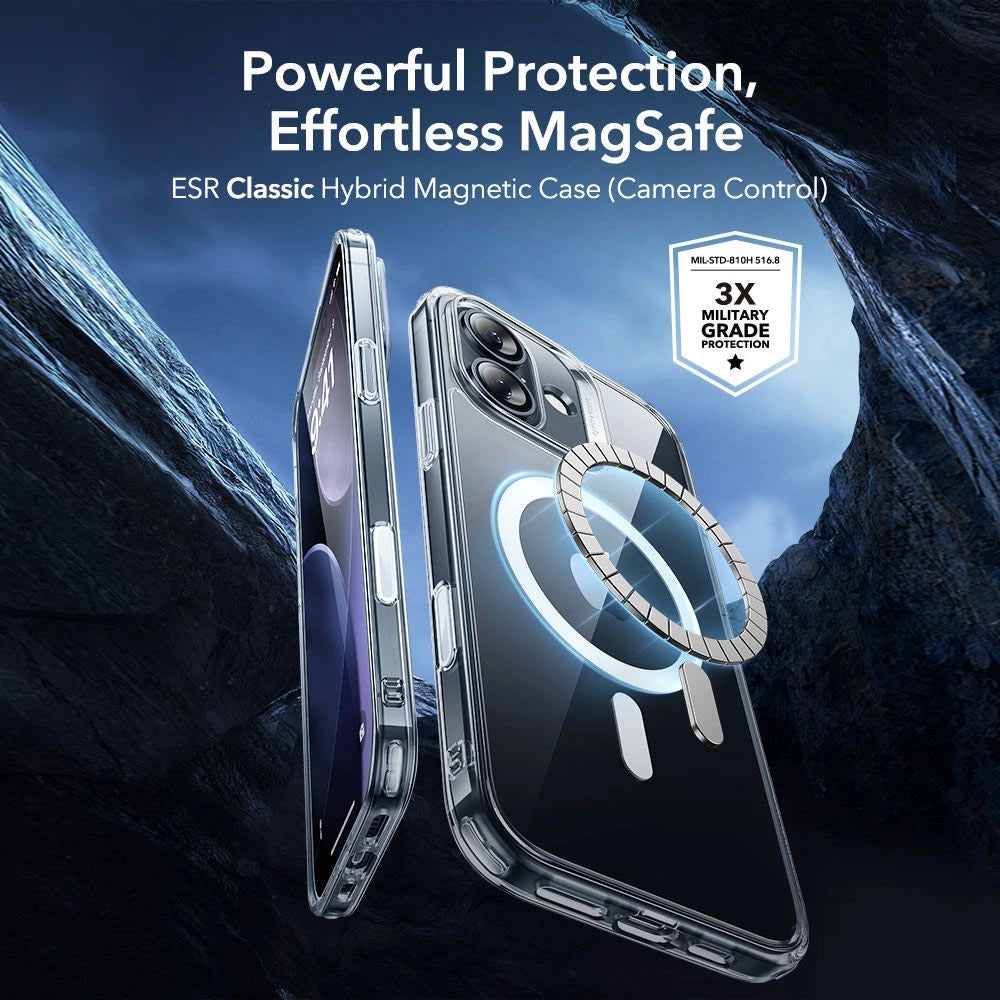 MagSafe Hülle für Apple iPhone 17, ESR, Classic Hybrid mit Displayschutz, Transparent