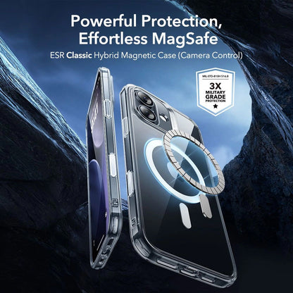 MagSafe Hülle für Apple iPhone 17, ESR, Classic Hybrid mit Displayschutz, Transparent