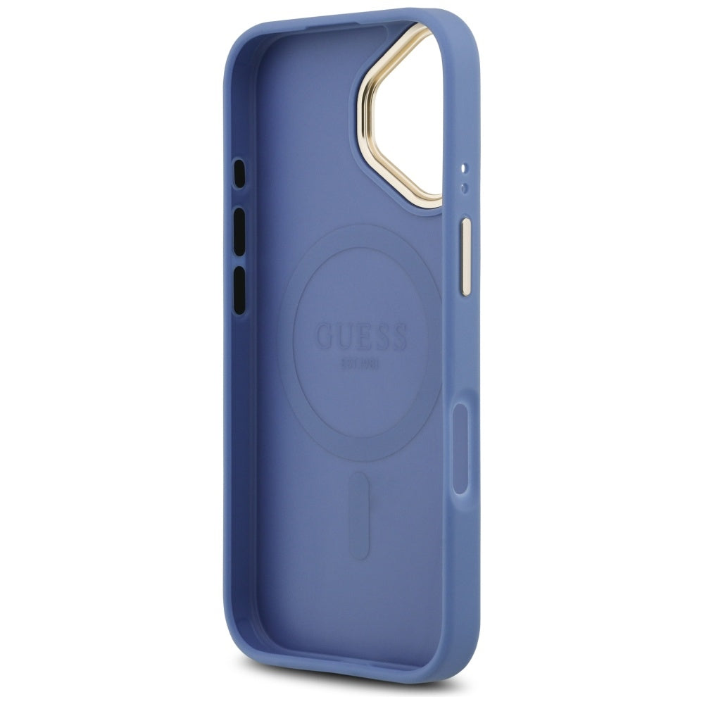 MagSafe Hülle für Apple iPhone 17, Guess, 4G Classic, Blau