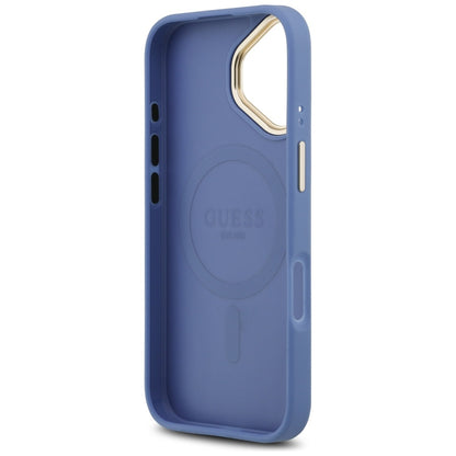 MagSafe Hülle für Apple iPhone 17, Guess, 4G Classic, Blau