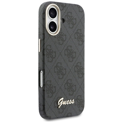 MagSafe Hülle für Apple iPhone 17, Guess, 4G Script Logo, Schwarz